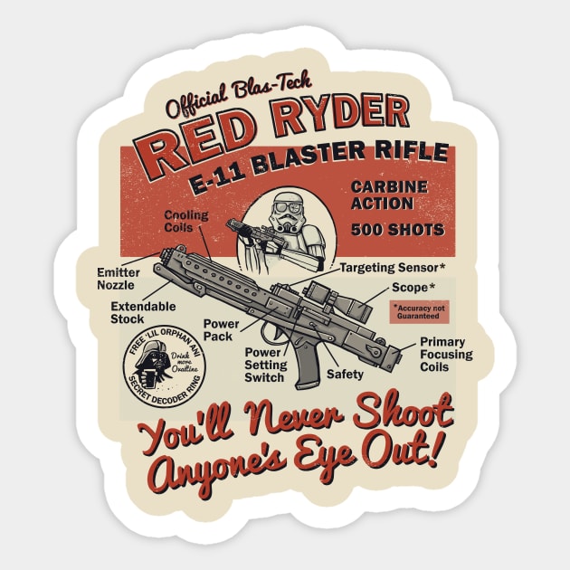 Red Ryder Blaster Sticker by kg07_shirts